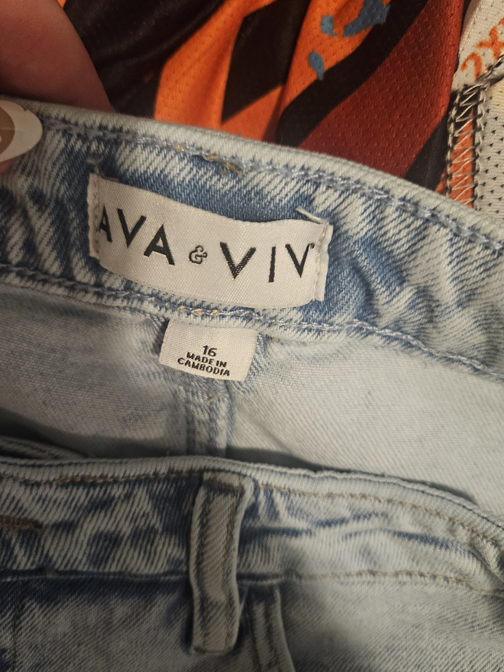 Ava & Viv Light Wash Wide Leg Jeans - Pale Blue - Picture 2 of 2